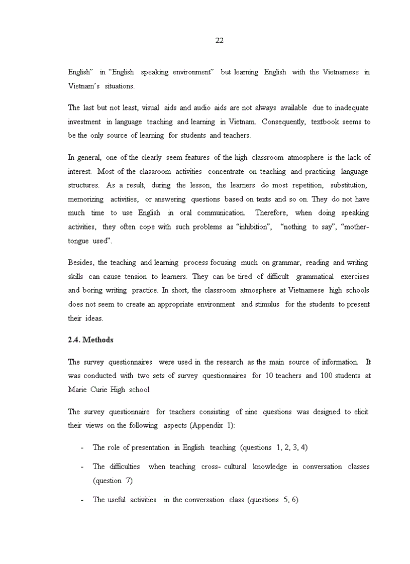 image for page Các hoạt động trong lớp học để khuyến khích khả năng trình bày tiếng Anh của học sinh lớp 10 trường THPT Marie Curie Hải Phòng luận văn tiếng Anh