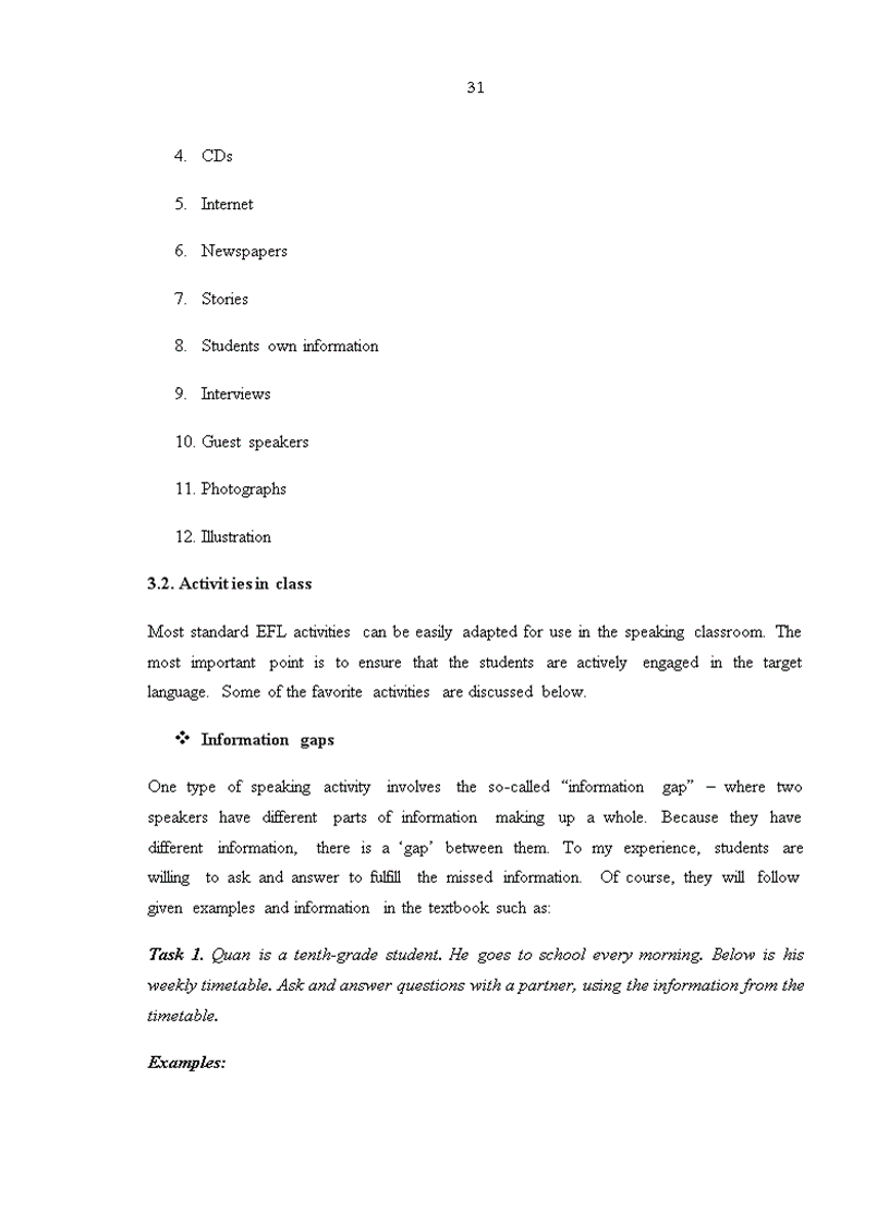 image for page Các hoạt động trong lớp học để khuyến khích khả năng trình bày tiếng Anh của học sinh lớp 10 trường THPT Marie Curie Hải Phòng luận văn tiếng Anh