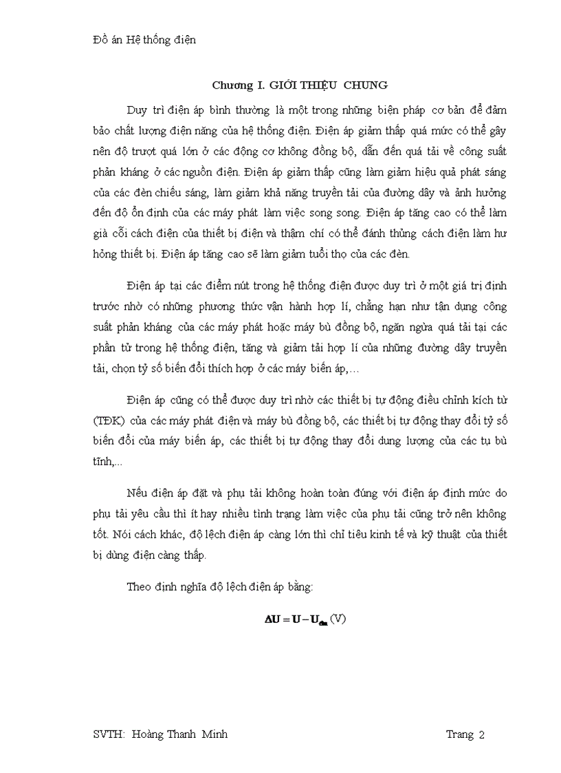 image for page Điều chỉnh điện áp trong hệ thống điện