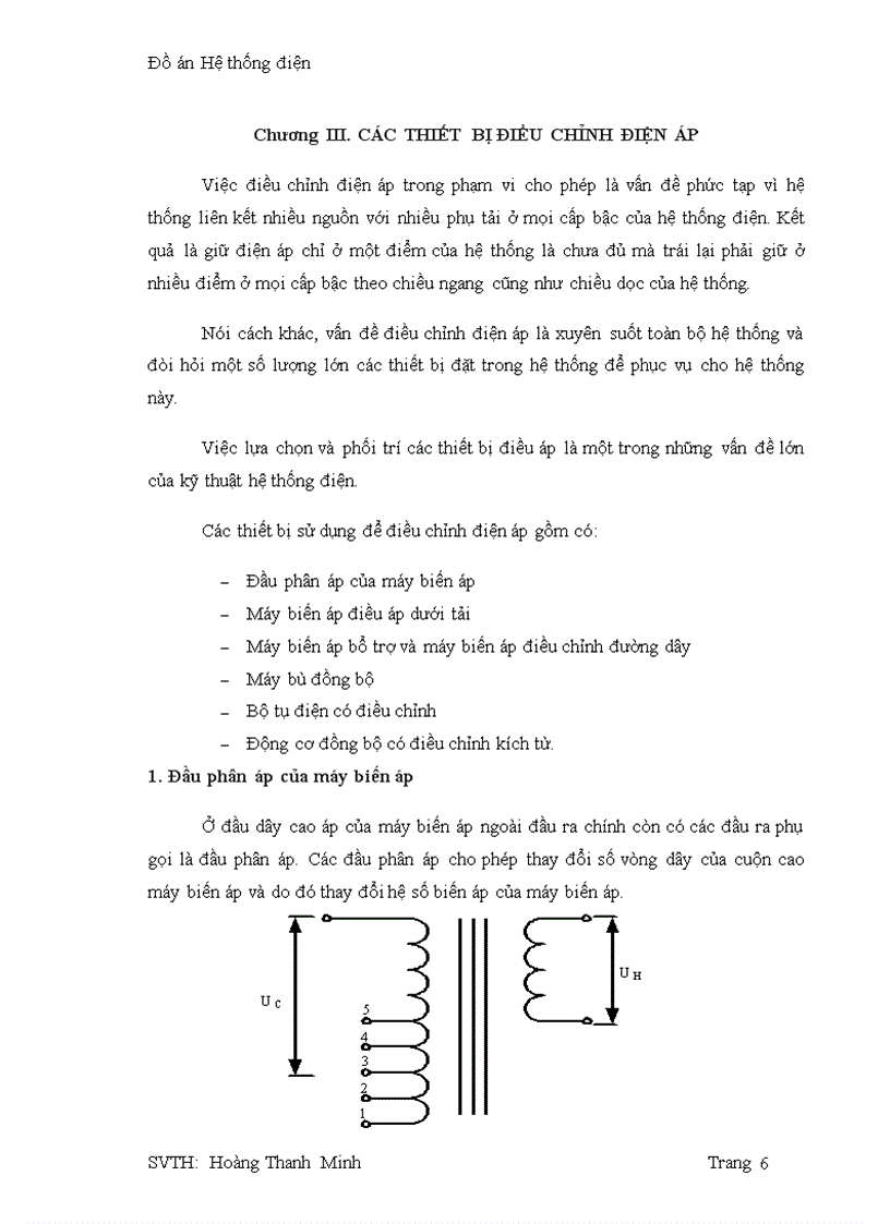 image for page Điều chỉnh điện áp trong hệ thống điện