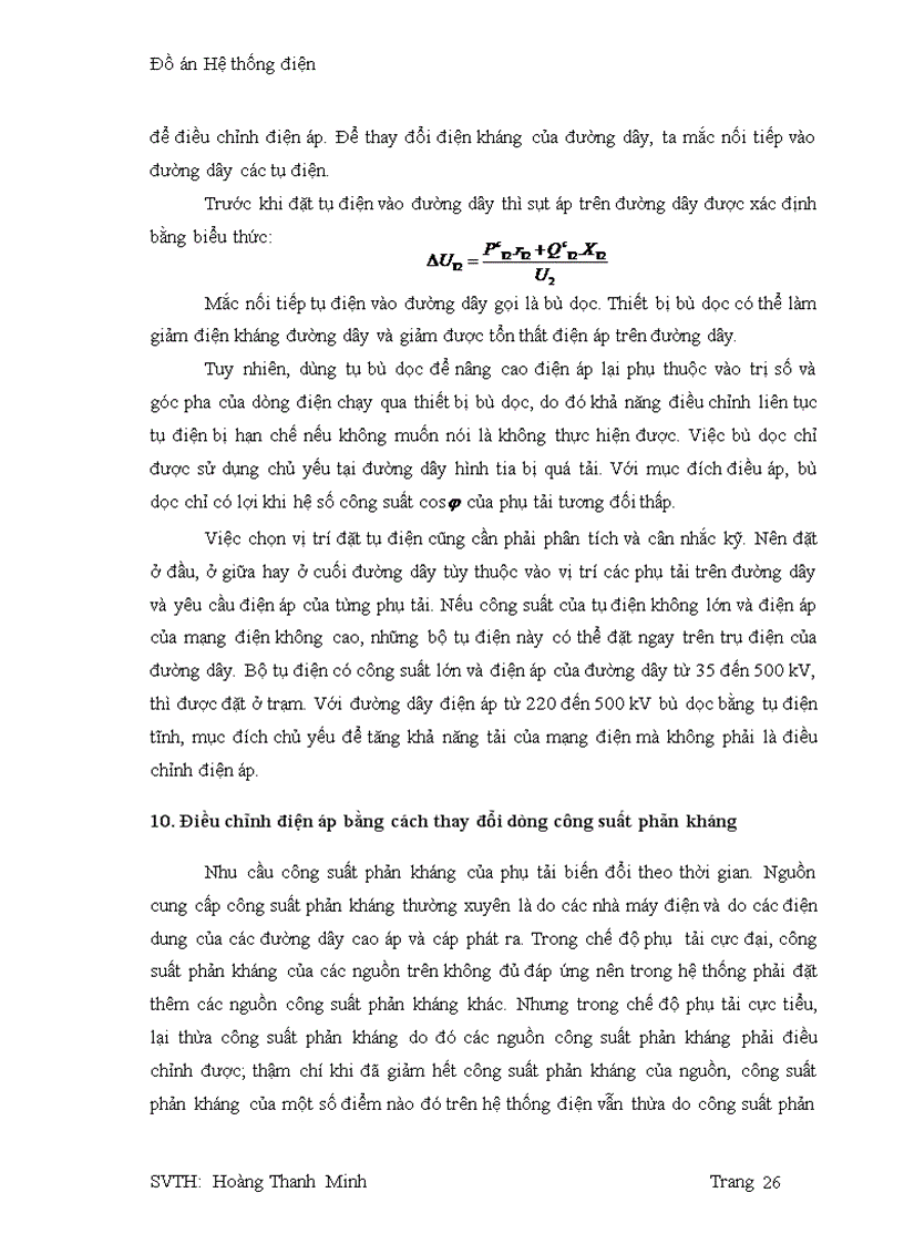 image for page Điều chỉnh điện áp trong hệ thống điện