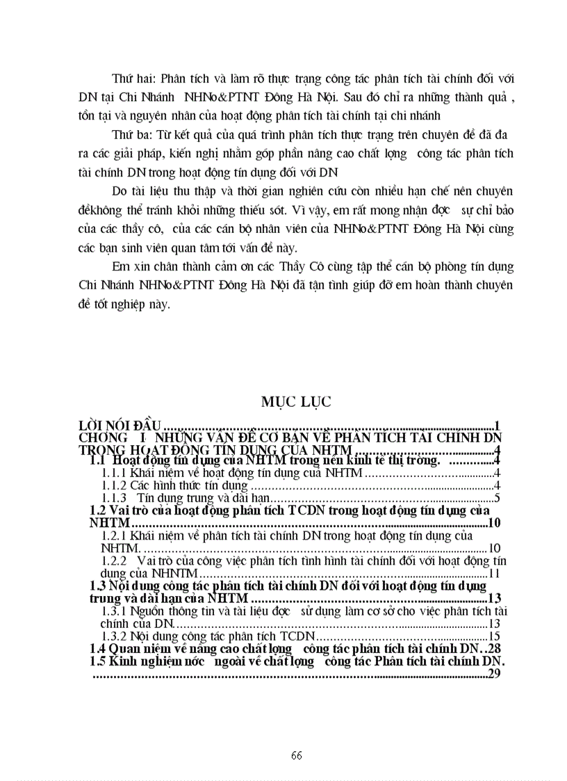 image for page Nâng cao chất lượng công tác phân tích tài chính của DN phục vụ hoạt động tín dụng trung và dài hạn tại chi nhánh NHNo PTNT Đông Hà Nội