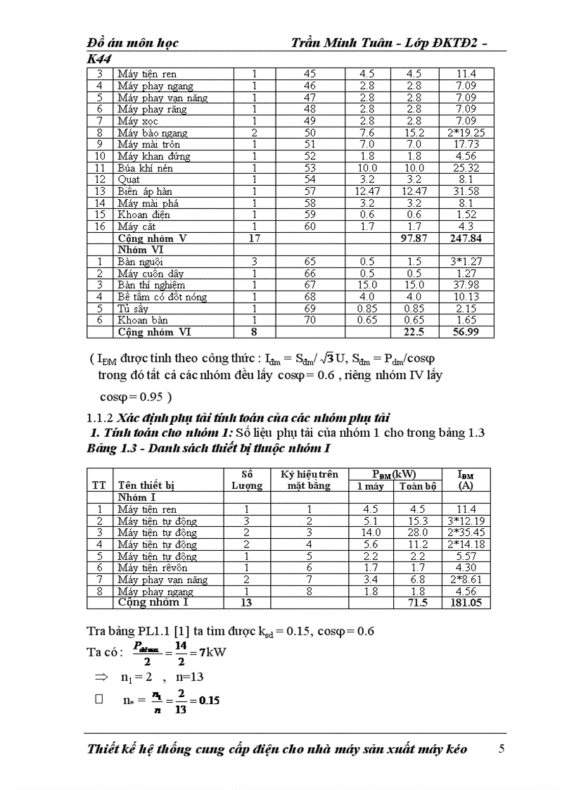 image for page Đồ án Thiết kế mạng điện hạ áp cho phân xưởng Sửa chữa cơ khí