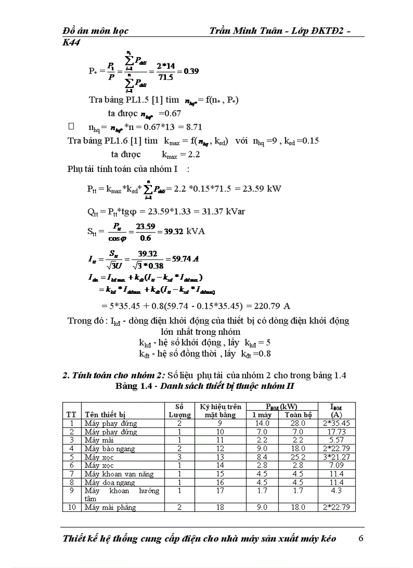 image for page Đồ án Thiết kế mạng điện hạ áp cho phân xưởng Sửa chữa cơ khí