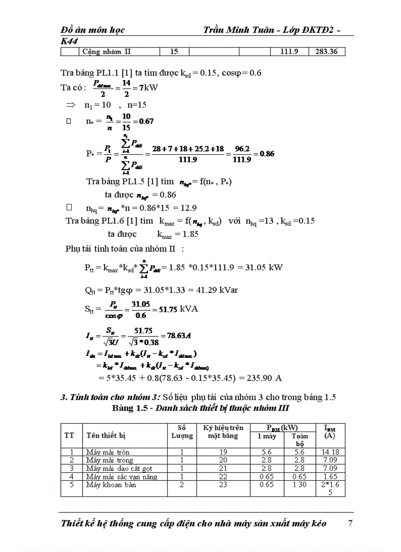 image for page Đồ án Thiết kế mạng điện hạ áp cho phân xưởng Sửa chữa cơ khí