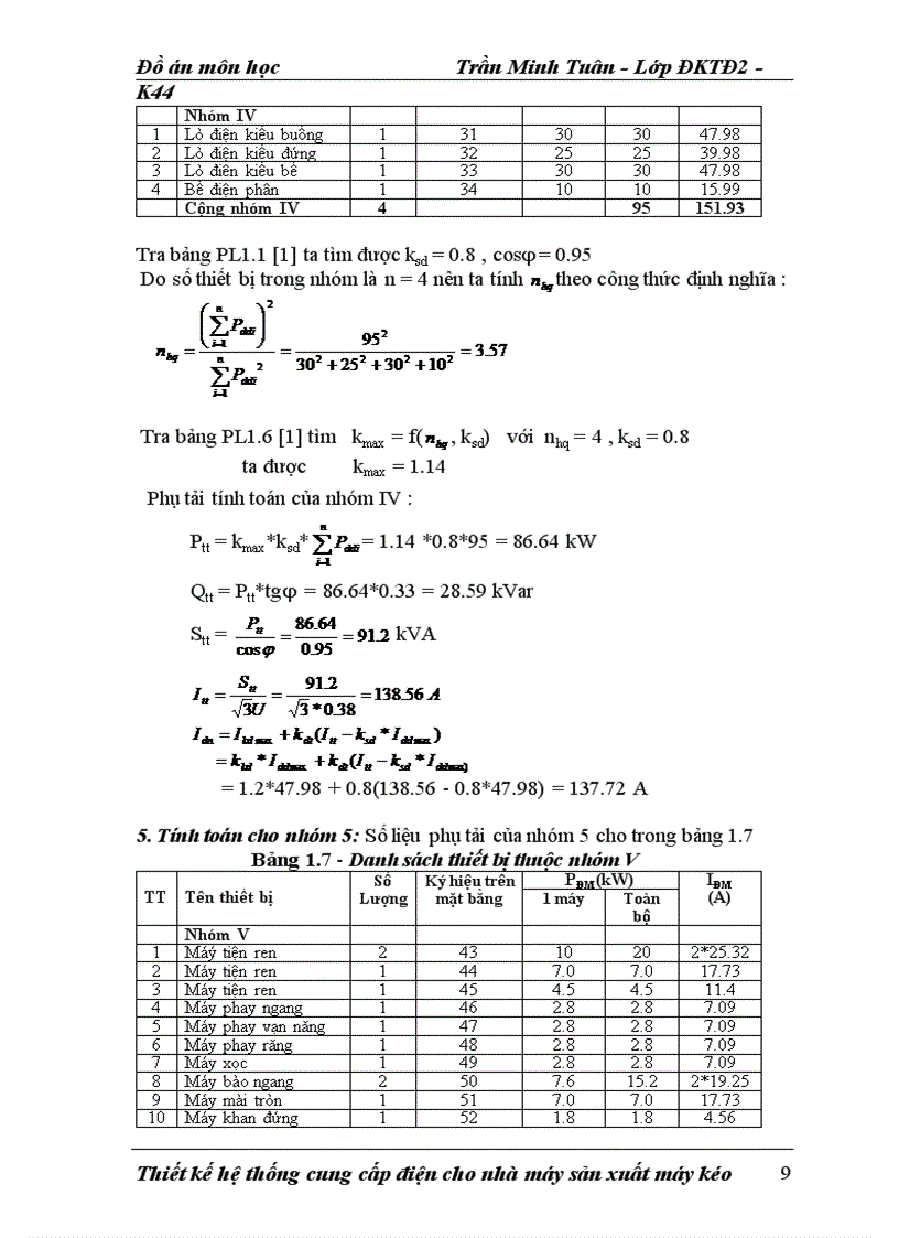 image for page Đồ án Thiết kế mạng điện hạ áp cho phân xưởng Sửa chữa cơ khí