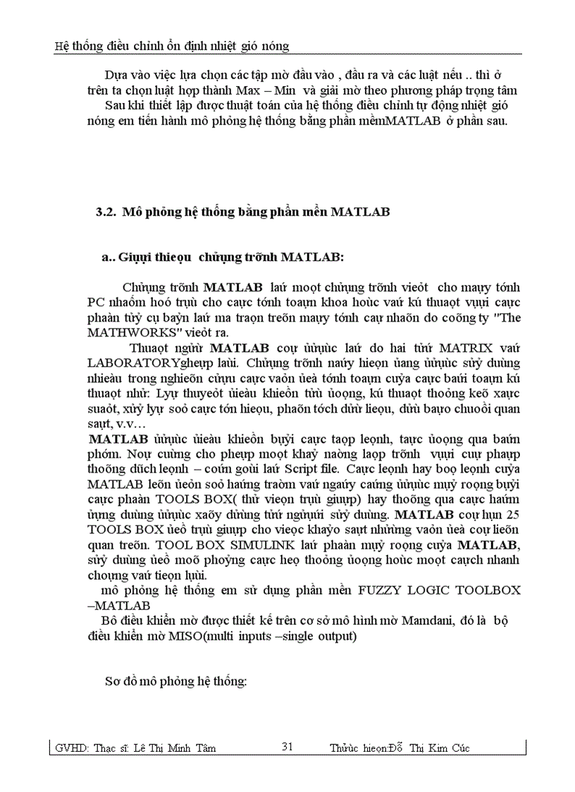 image for page Đề tài Thiết kế hệ thống điều chỉnh ổn định nhiệt gió nóng bằng thuật toán điều khiển mờ
