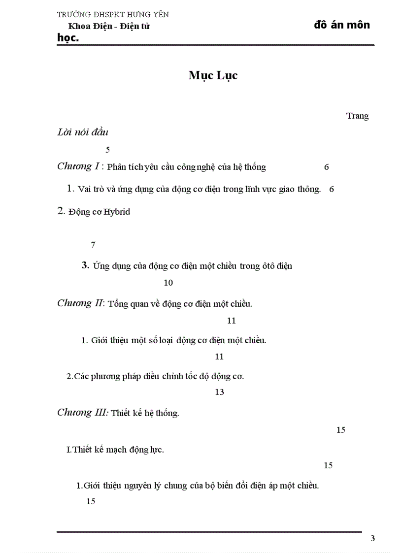 image for page Thiết kế hệ thống điều chỉnh tự động động cơ điện một chiều sử dụng bộ băm xung áp trong truyền động cho ôtô 4 chỗ ngồi thỏa mãn chất lượng tĩnh cho trước