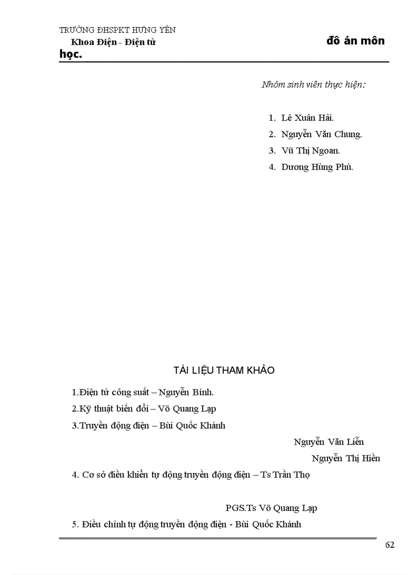 image for page Thiết kế hệ thống điều chỉnh tự động động cơ điện một chiều sử dụng bộ băm xung áp trong truyền động cho ôtô 4 chỗ ngồi thỏa mãn chất lượng tĩnh cho trước