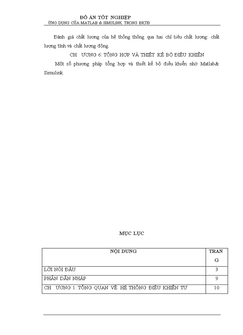 image for page Ứng dụng phần mềm MATLAB SIMULINK để khảo sát các chỉ tiêu chất lượng của hệ thống điều khiển tự động tuyến tính liên tục