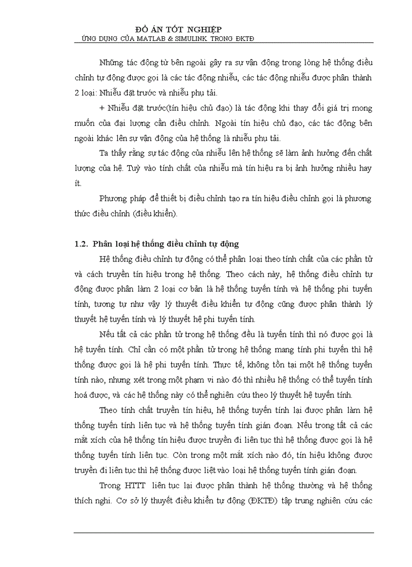 image for page Ứng dụng phần mềm MATLAB SIMULINK để khảo sát các chỉ tiêu chất lượng của hệ thống điều khiển tự động tuyến tính liên tục