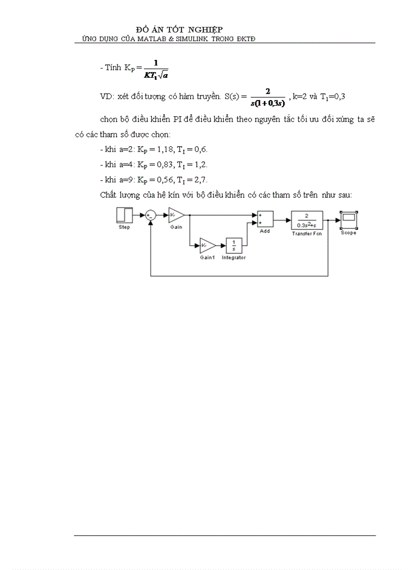 image for page Ứng dụng phần mềm MATLAB SIMULINK để khảo sát các chỉ tiêu chất lượng của hệ thống điều khiển tự động tuyến tính liên tục