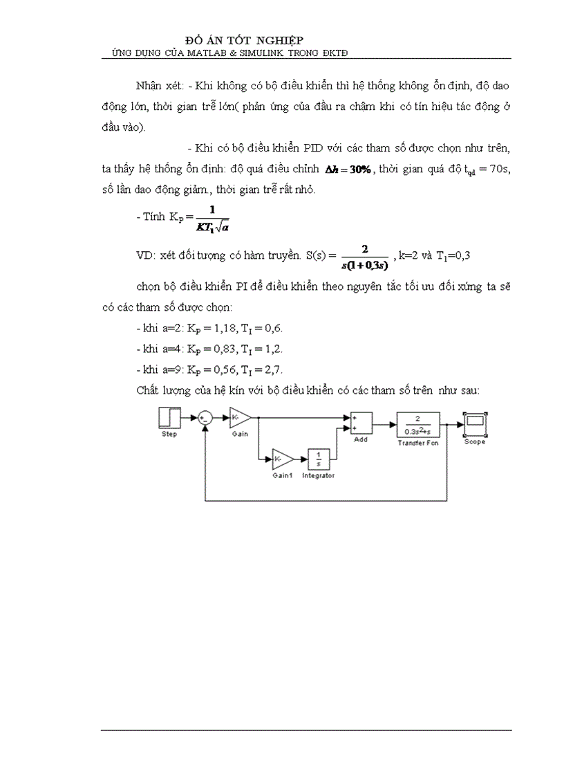 image for page Ứng dụng phần mềm MATLAB SIMULINK để khảo sát các chỉ tiêu chất lượng của hệ thống điều khiển tự động tuyến tính liên tục