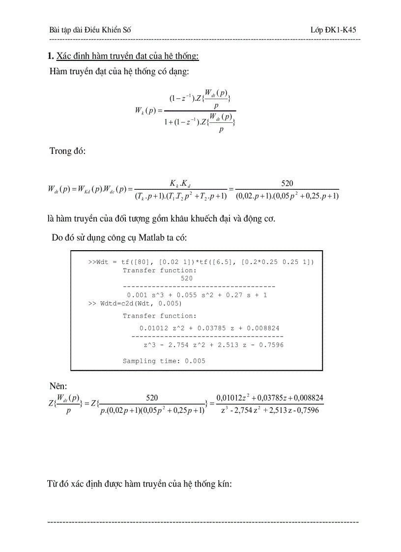 image for page Bài tập dài môn điều khiển số