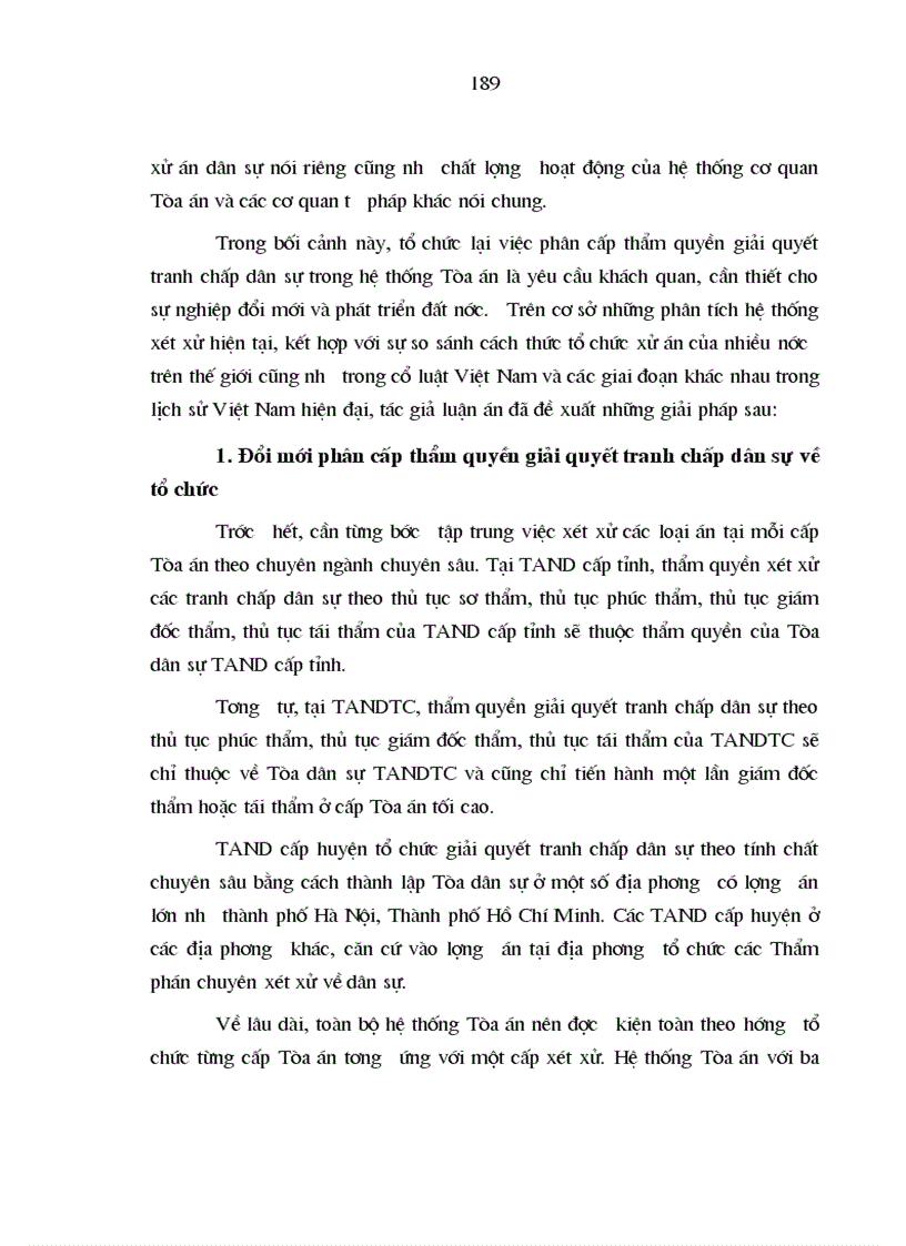image for page Phân cấp thẩm quyền giải quyết tranh chấp dân sự trong hệ thống Tòa án ở Việt Nam trong giai đoạn hiện nay