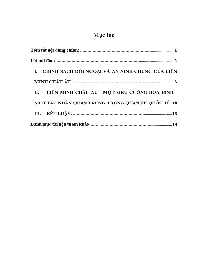 image for page Vị trí của Liên minh châu Âu trong quan hệ quốc tế từ sau chiến tranh lạnh đến nay