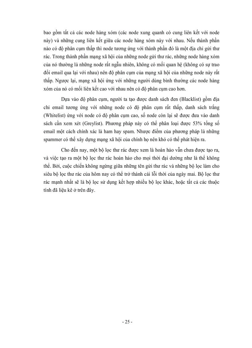 image for page Nghiên cứu mạng thư điện tử và ứng dụng trong lọc thư rác