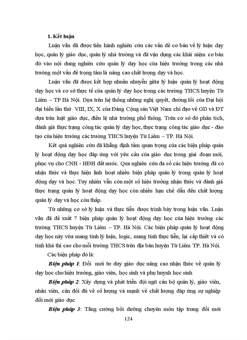 image for page Biện pháp quản lý hoạt động dạy học của Hiệu trưởng các trường THCS trên địa bàn huyện Từ Liêm Thành phố Hà Nội