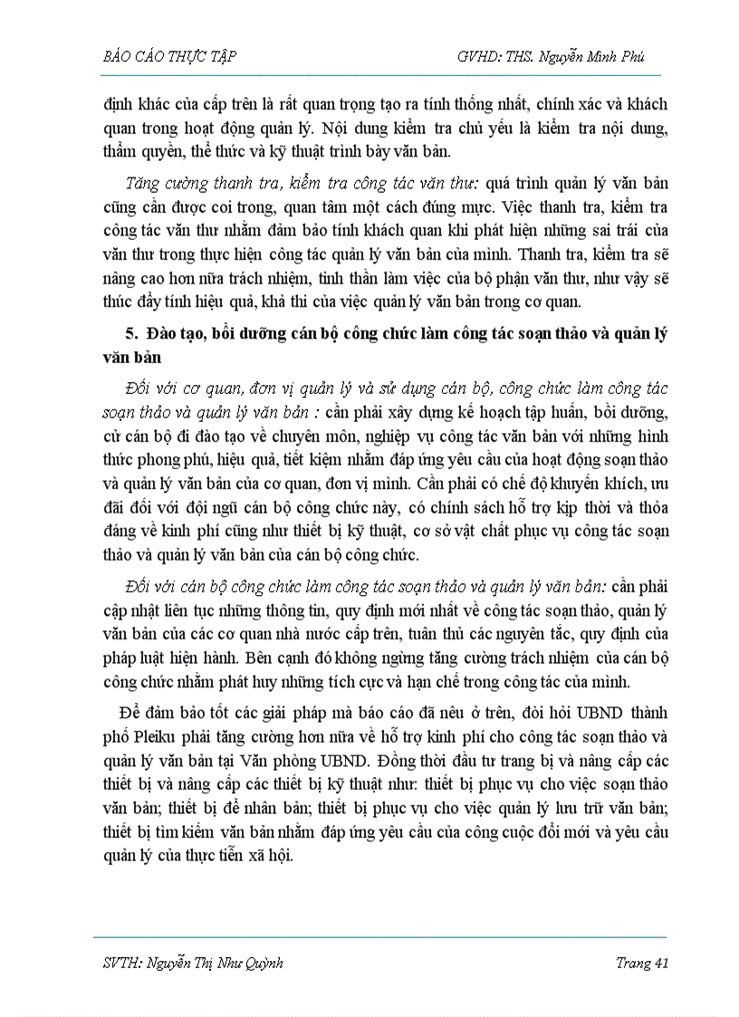 image for page Báo cáo thực tập Tìm hiểu công tác soạn thảo và quản lý văn bản tại văn phòng UBND Thành Phố Pleiku Tỉnh Gia Lai