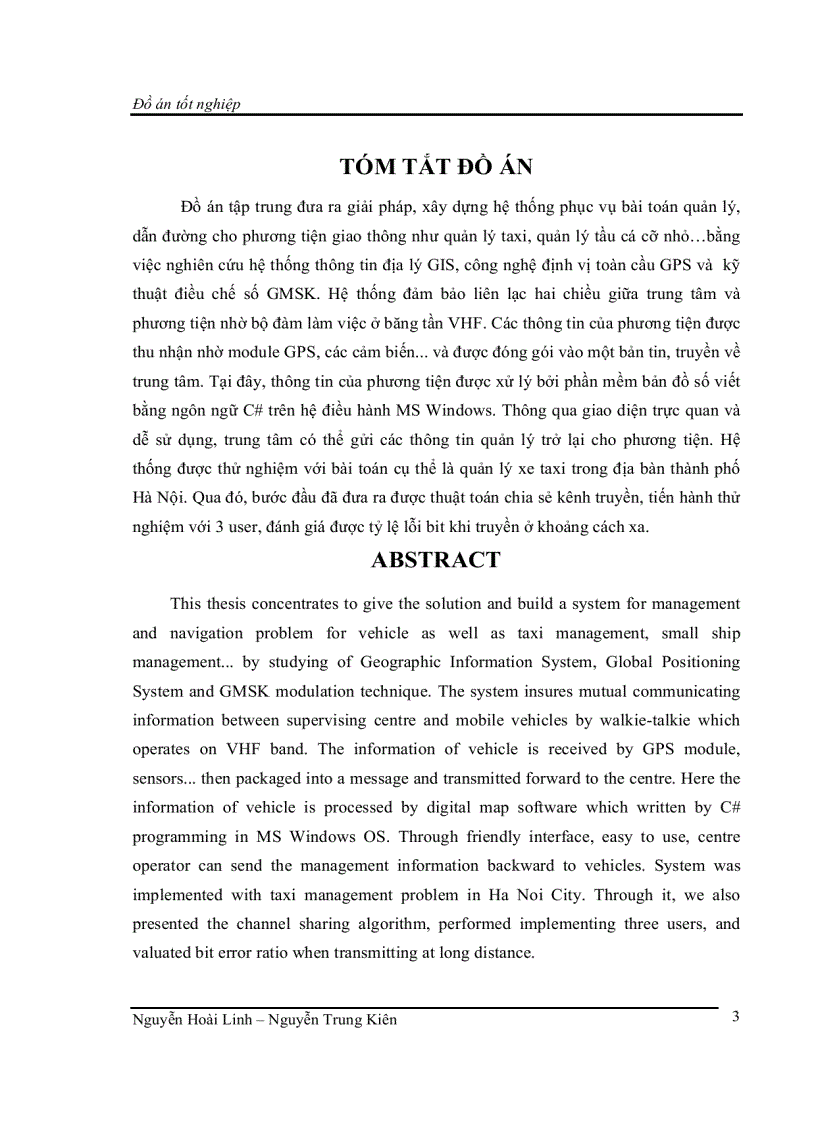 image for page Nghiên cứu hệ thống thông tin địa lý GIS công nghệ định vị toàn cầu GPS và kỹ thuật điều chế số GMSK 135 trang ĐH BK HN