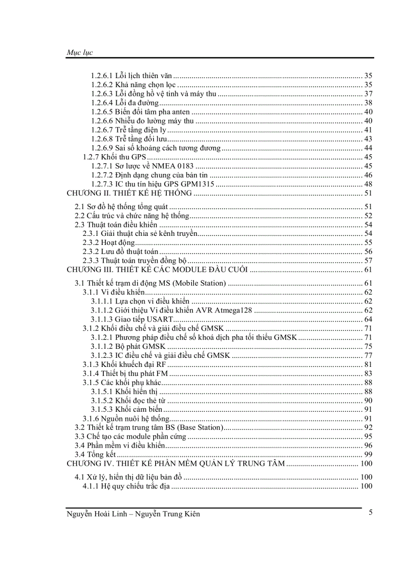 Nghiên cứu hệ thống thông tin địa lý GIS công nghệ định vị toàn cầu GPS và kỹ thuật điều chế số GMSK 135 trang ĐH BK HN