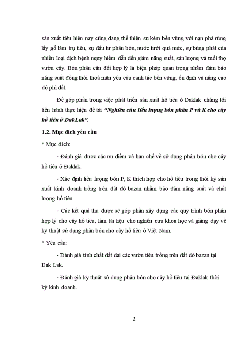 image for page Luận văn thạc sỹ Nghiên cứu liều lượng bón phân P và K cho cây hồ tiêu ở DakLak