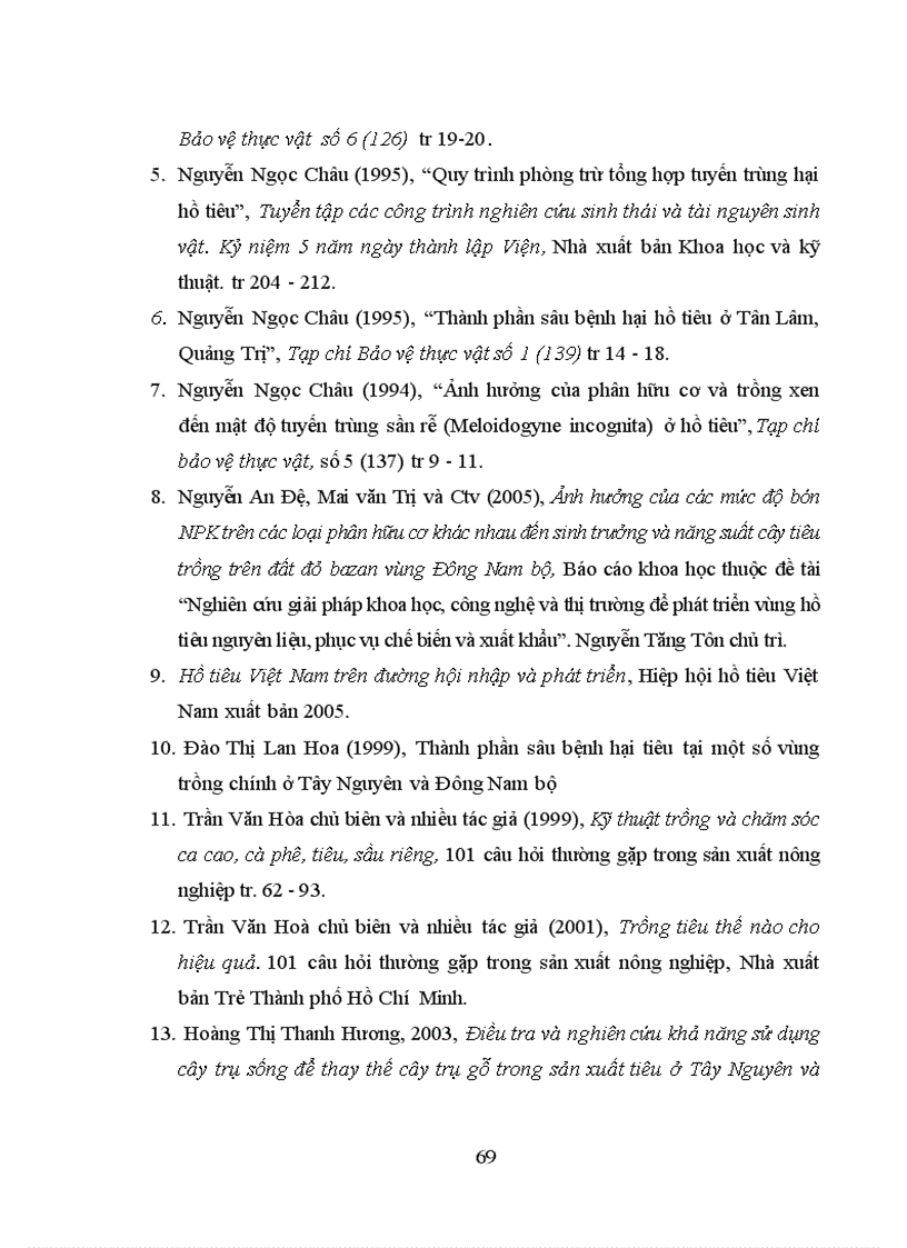 image for page Luận văn thạc sỹ Nghiên cứu liều lượng bón phân P và K cho cây hồ tiêu ở DakLak