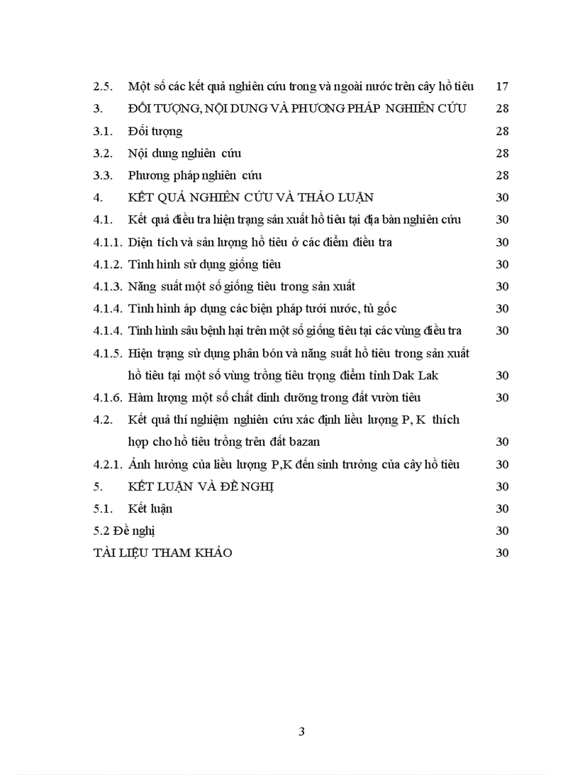 image for page Luận văn thạc sỹ Nghiên cứu liều lượng bón phân P và K cho cây hồ tiêu ở DakLak