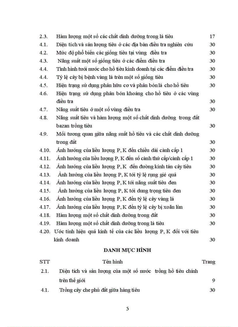 image for page Luận văn thạc sỹ Nghiên cứu liều lượng bón phân P và K cho cây hồ tiêu ở DakLak