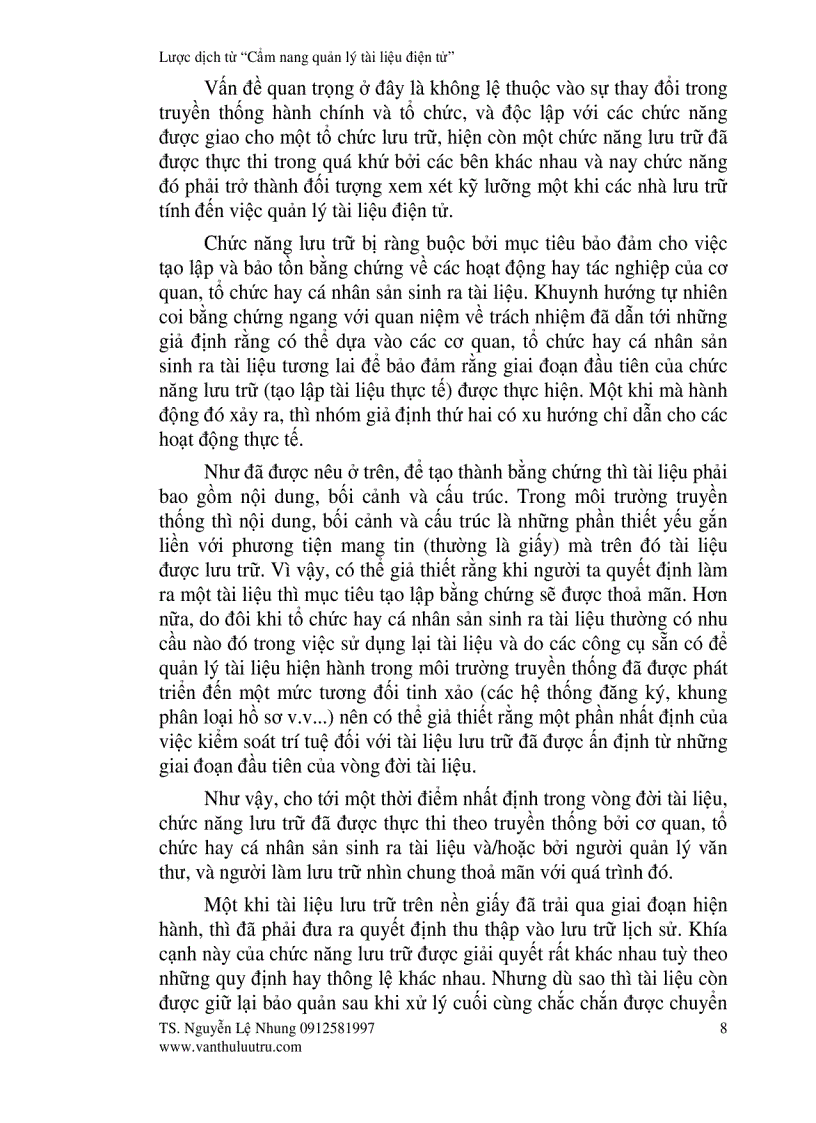 image for page Quan niệm về chức năng lưu trữ