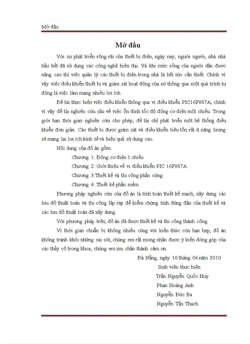 image for page Điều khiển tốc độ động cơ điện một chiều ĐH Đà Nẵng