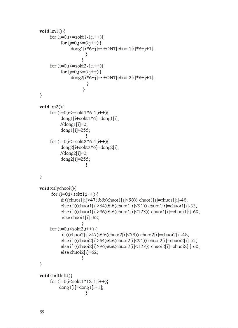 image for page Thiết kế bảng quảng cáo LED sử dụng vi điều khiển ATMEGA16 Module điều khiển hiển thị ĐH BK HN