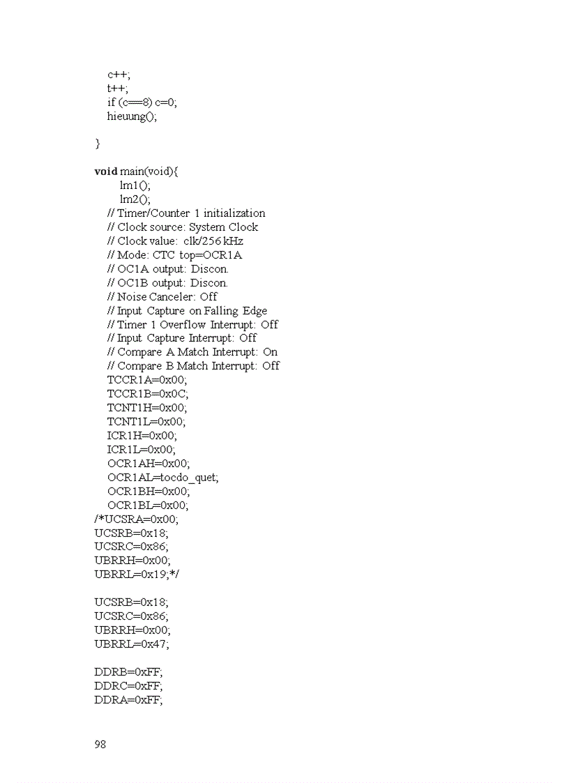 image for page Thiết kế bảng quảng cáo LED sử dụng vi điều khiển ATMEGA16 Module điều khiển hiển thị ĐH BK HN