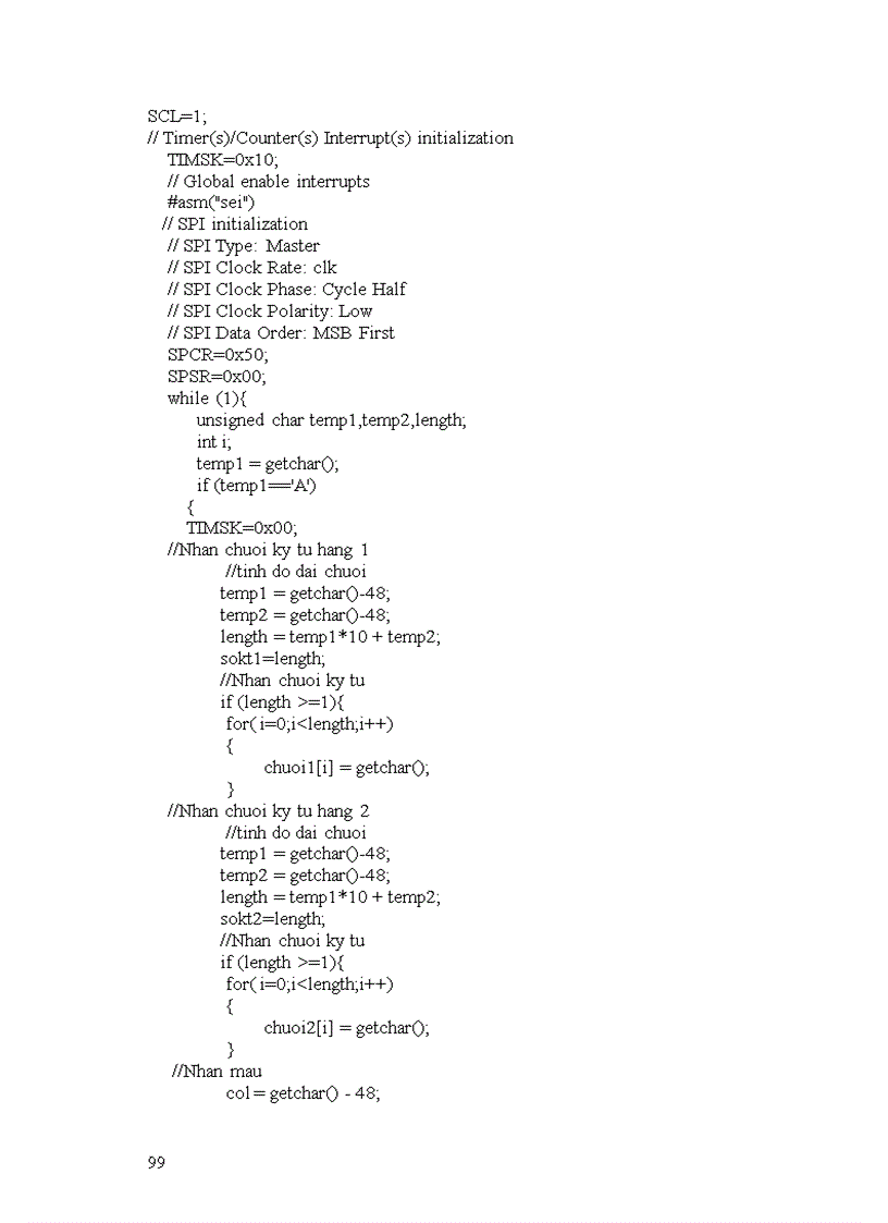 image for page Thiết kế bảng quảng cáo LED sử dụng vi điều khiển ATMEGA16 Module điều khiển hiển thị ĐH BK HN