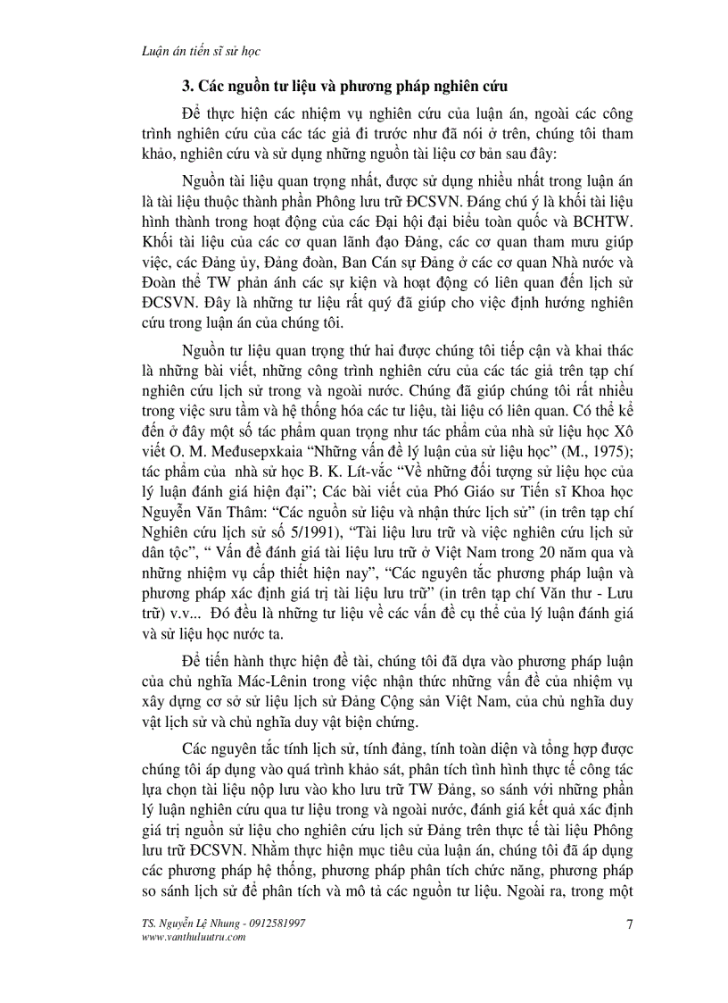 image for page Luận án tiến sĩ sử học Xác định giá trị sử liệu tài liệu phông lưu trữ Đảng Cộng sản Việt Nam phần Mở đầu