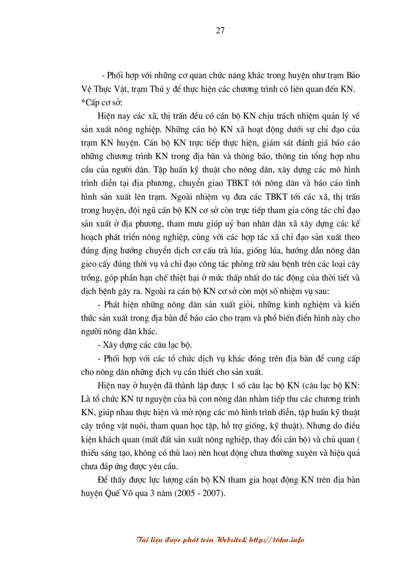image for page Đánh giá các hoạt động khuyến nông trên địa bàn quế võ tỉnh bắc ninh 2007