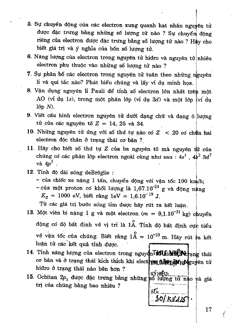 image for page Cơ sở lý thuyết hóa học phần bài tập