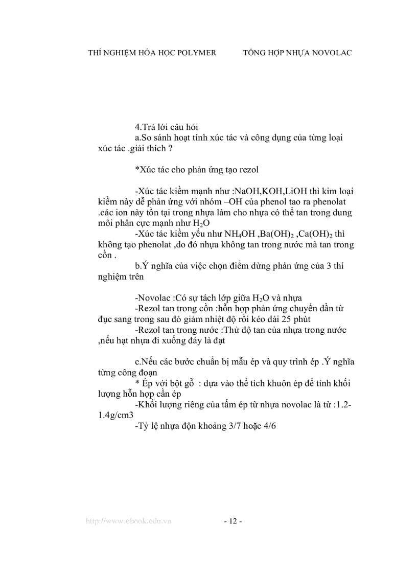 image for page Tổng hợp nhựa novolac