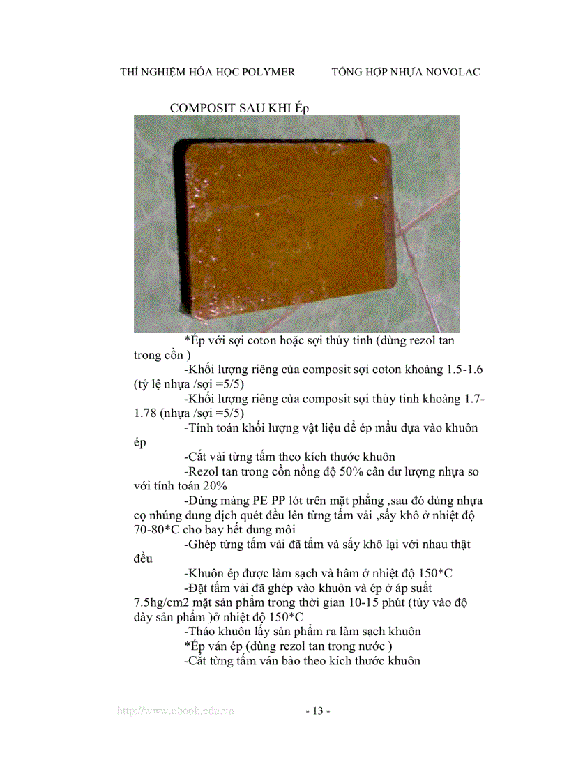 image for page Tổng hợp nhựa novolac