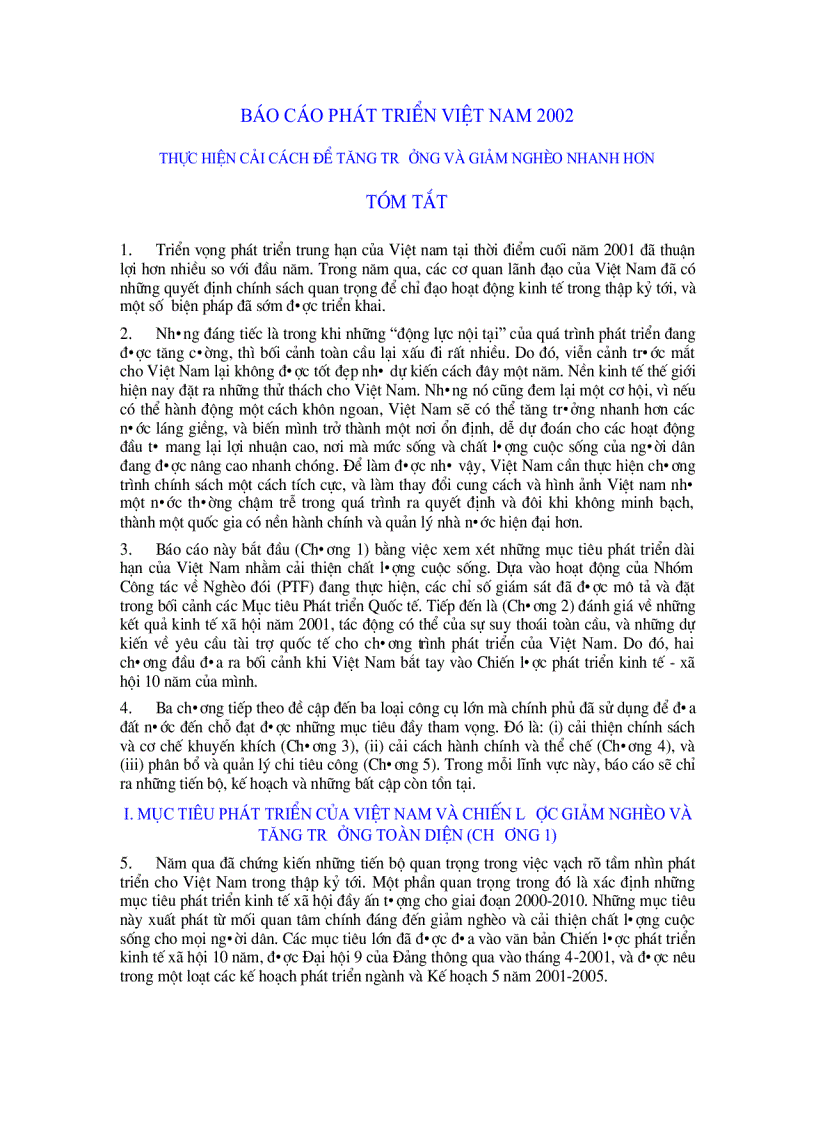 image for page Báo cáo phát triển việt nam 2002 thực hiên cải cách để tăng trưởng và giảm nghèo nhanh hơn