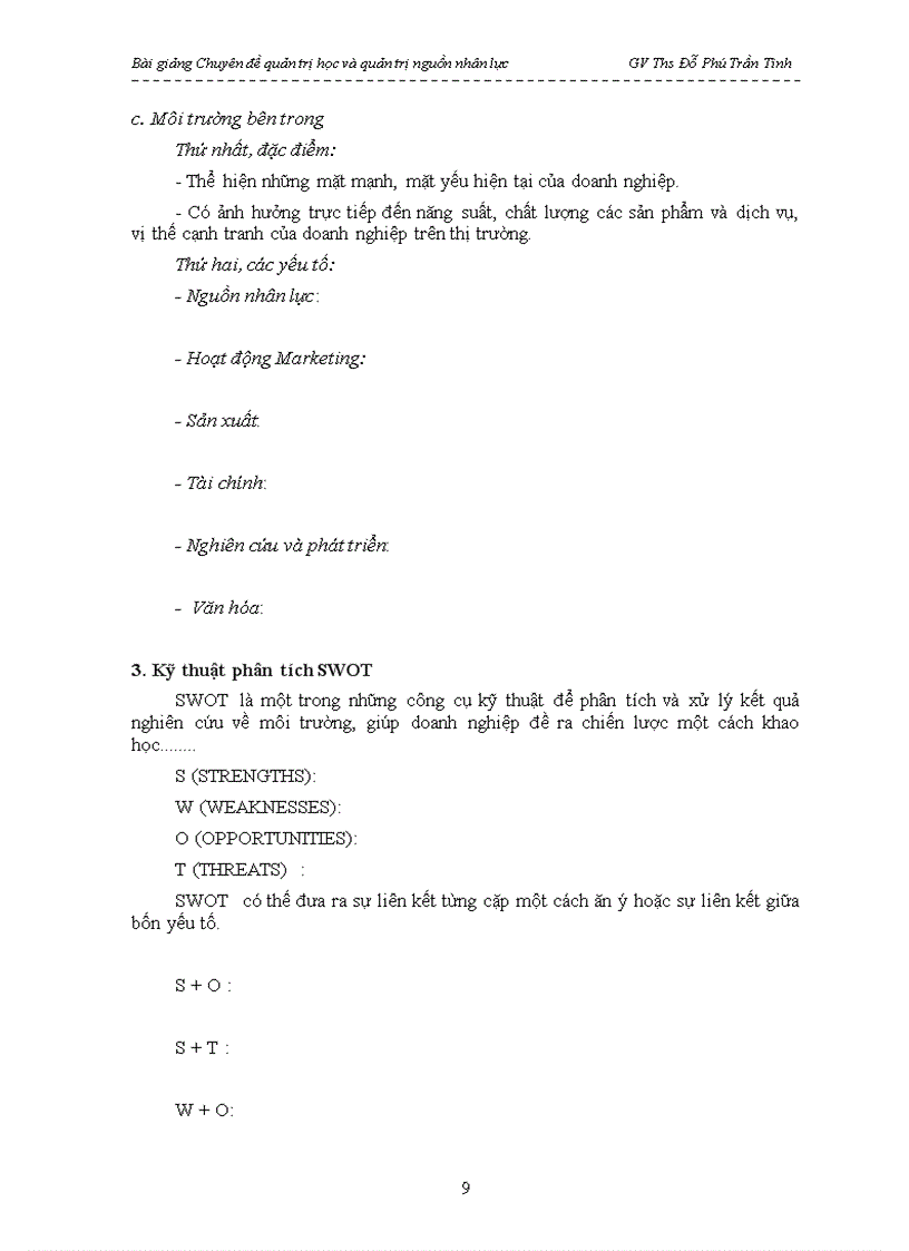 image for page Bài giảng Chuyên đề quản trị học và quản trị nguồn nhân lực