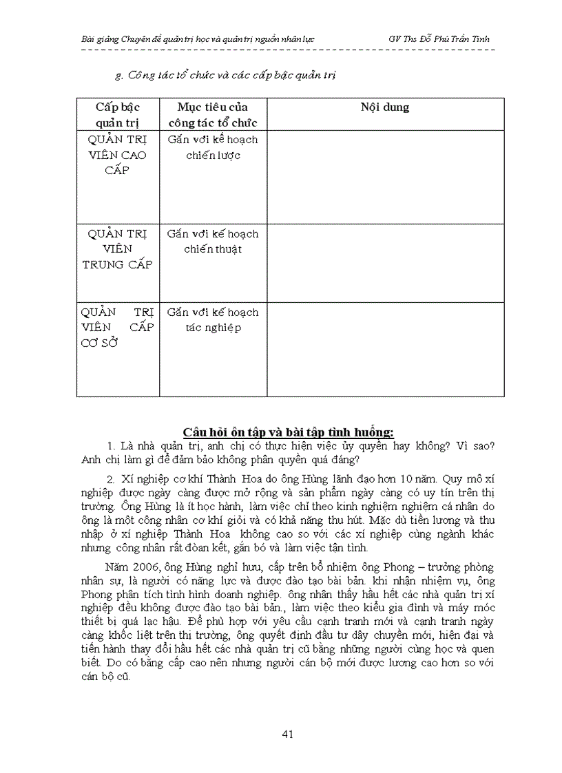image for page Bài giảng Chuyên đề quản trị học và quản trị nguồn nhân lực