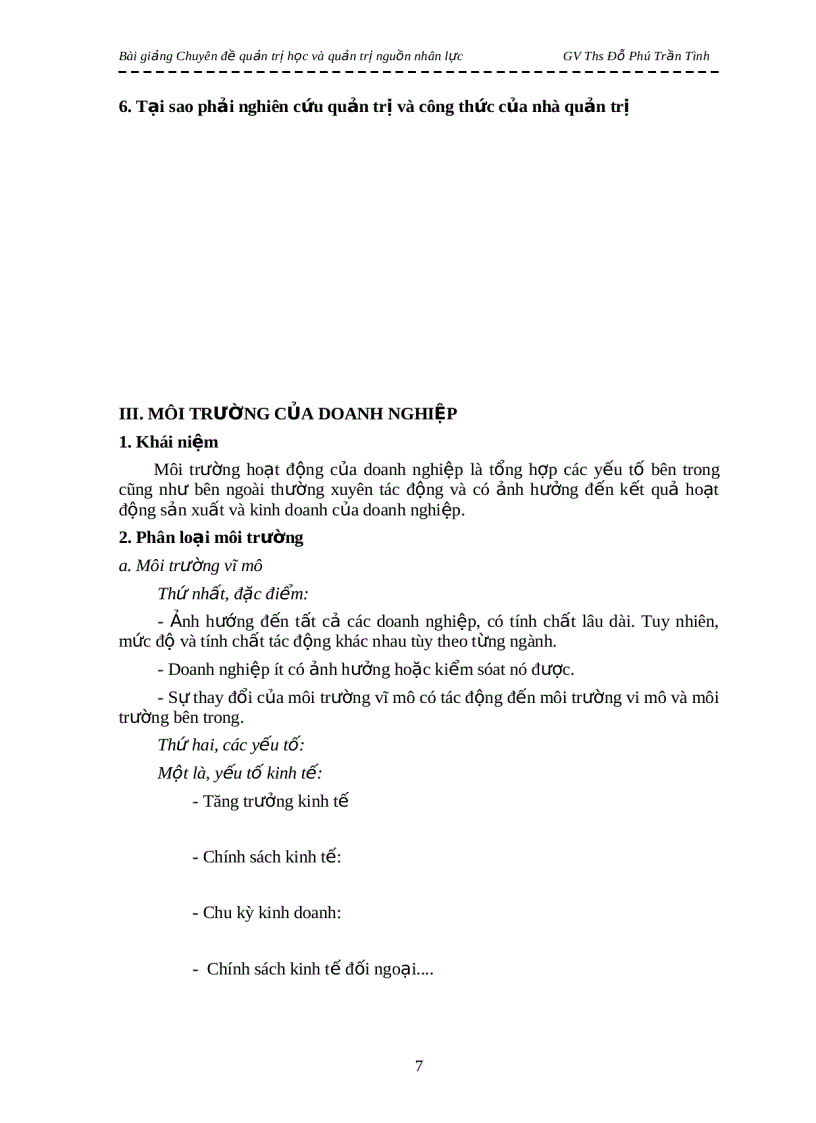 image for page Bài giảng Chuyên đề quản trị học và quản trị nguồn nhân lực