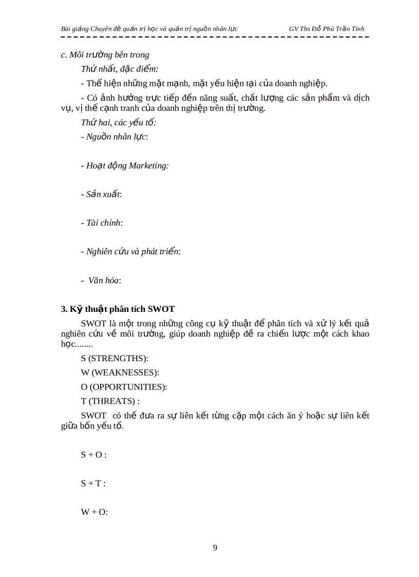 image for page Bài giảng Chuyên đề quản trị học và quản trị nguồn nhân lực