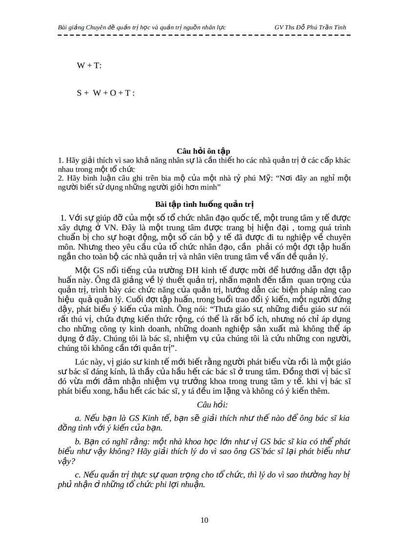 image for page Bài giảng Chuyên đề quản trị học và quản trị nguồn nhân lực