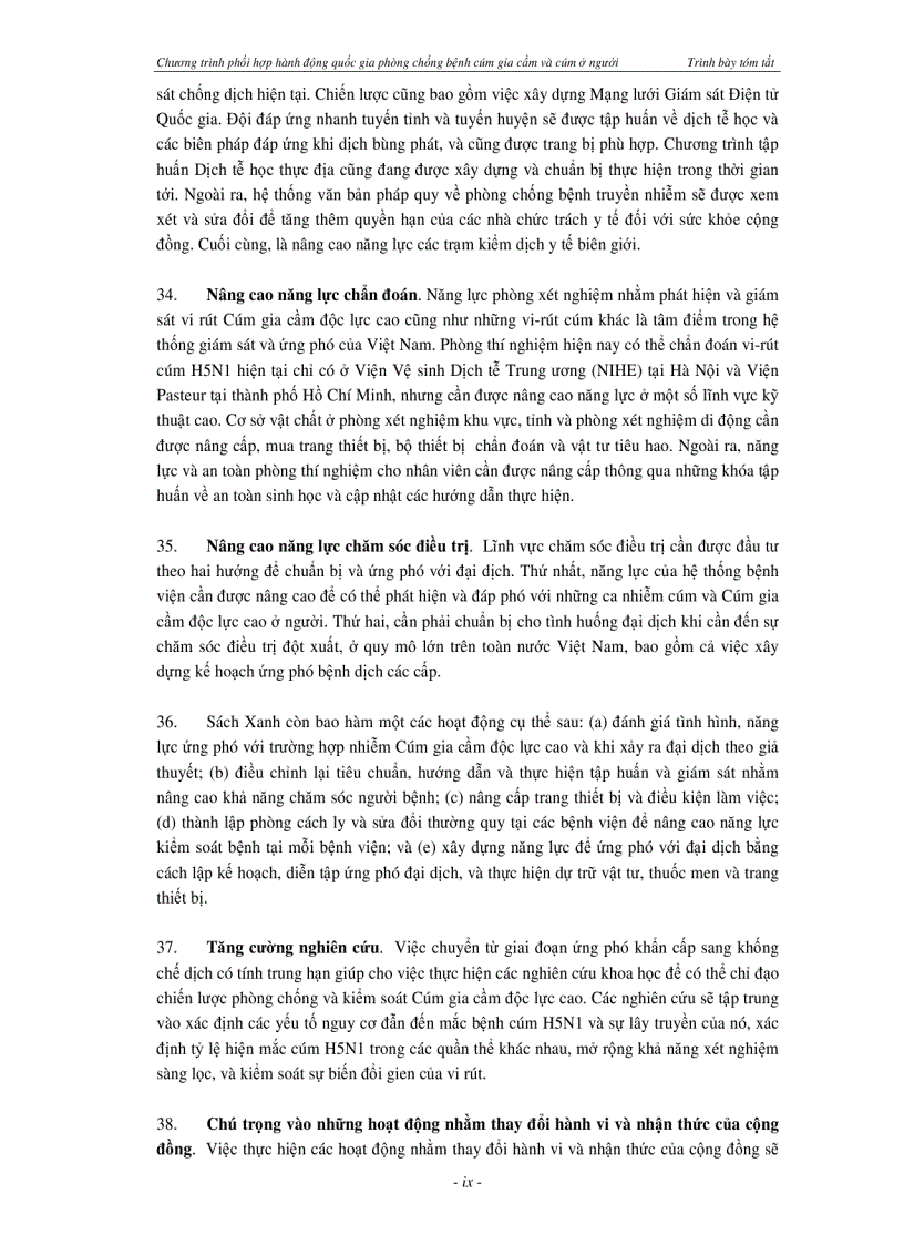 image for page Chương trình phối hợp hành động quốc gia phòng chống dịch cúm gia cầm và cúm ở người