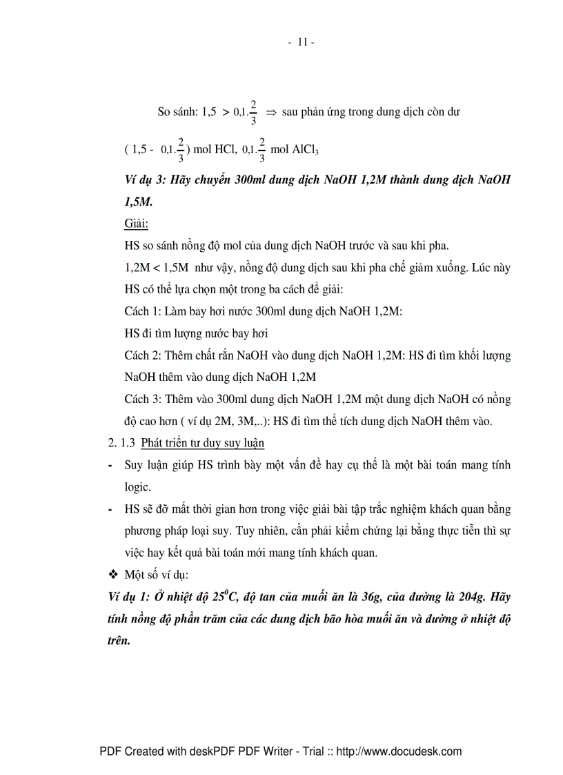 image for page Phát triển tư duy của học sinh lớp 8 thông qua giải các bài toán về nồng độ dung dịch