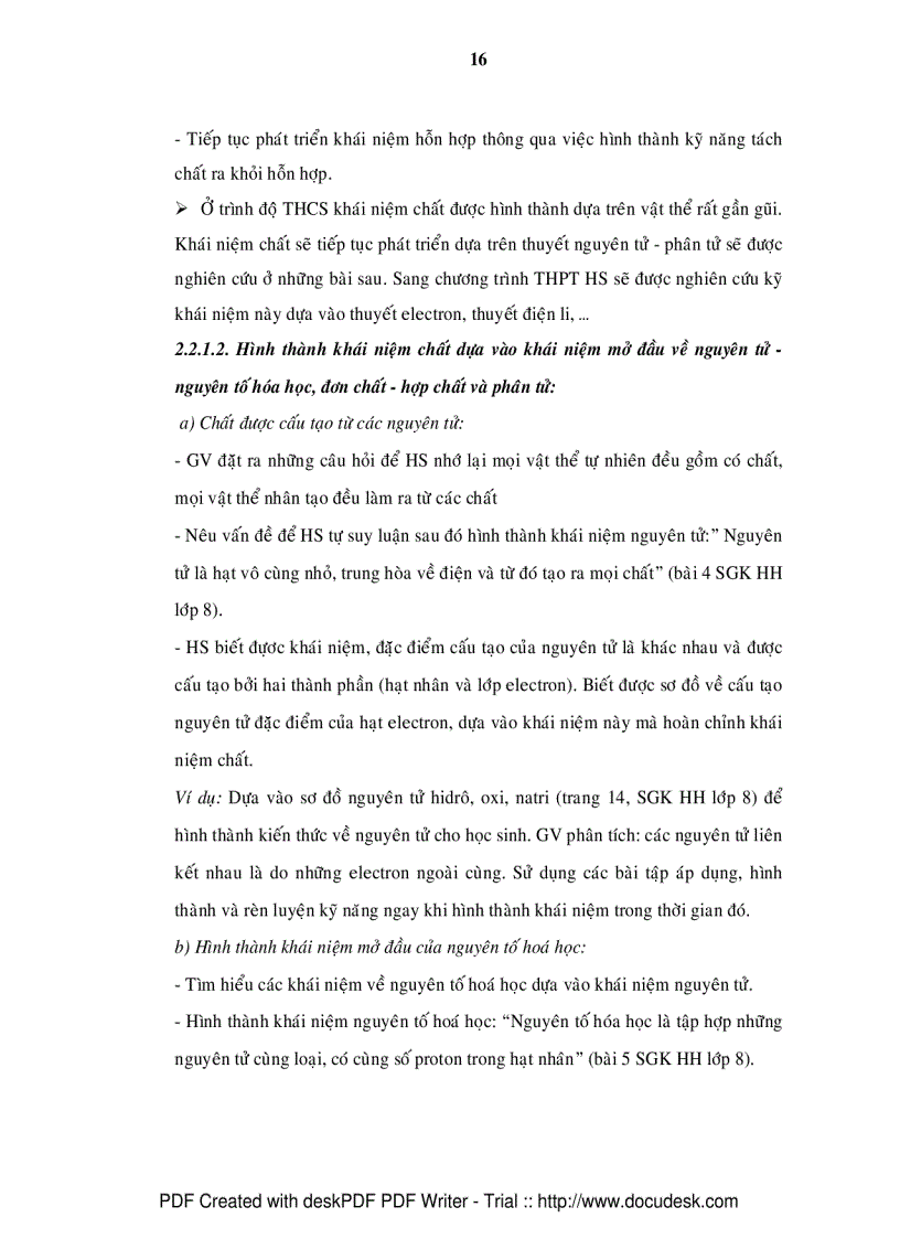 image for page Nghiên cứu sự hình thành các khái niệm hóa học cơ bản trong chương trình hóa học THCS