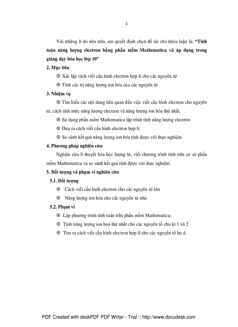 image for page Tính toán năng lượng electron bằng phần mềm Mathematica và áp dụng trong giảng dạy hóa học 10