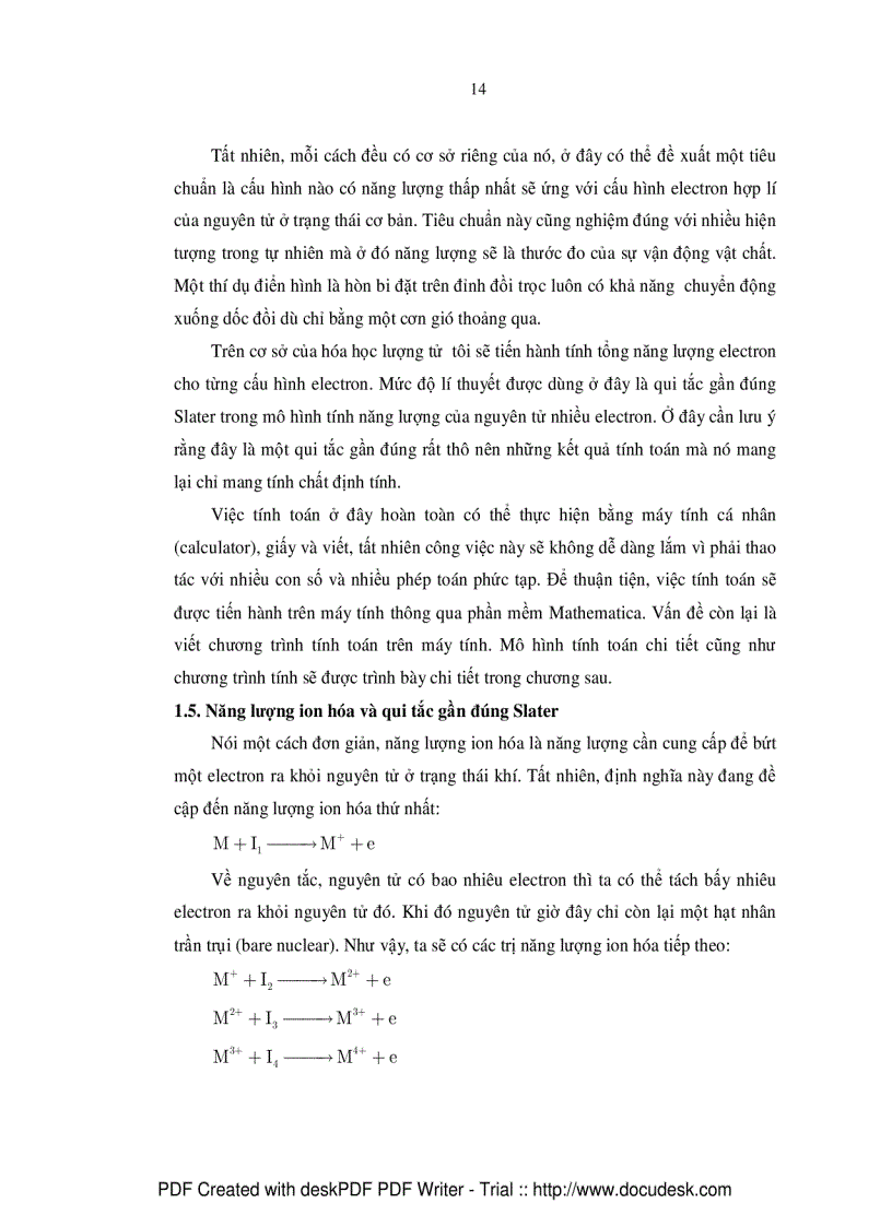 image for page Tính toán năng lượng electron bằng phần mềm Mathematica và áp dụng trong giảng dạy hóa học 10